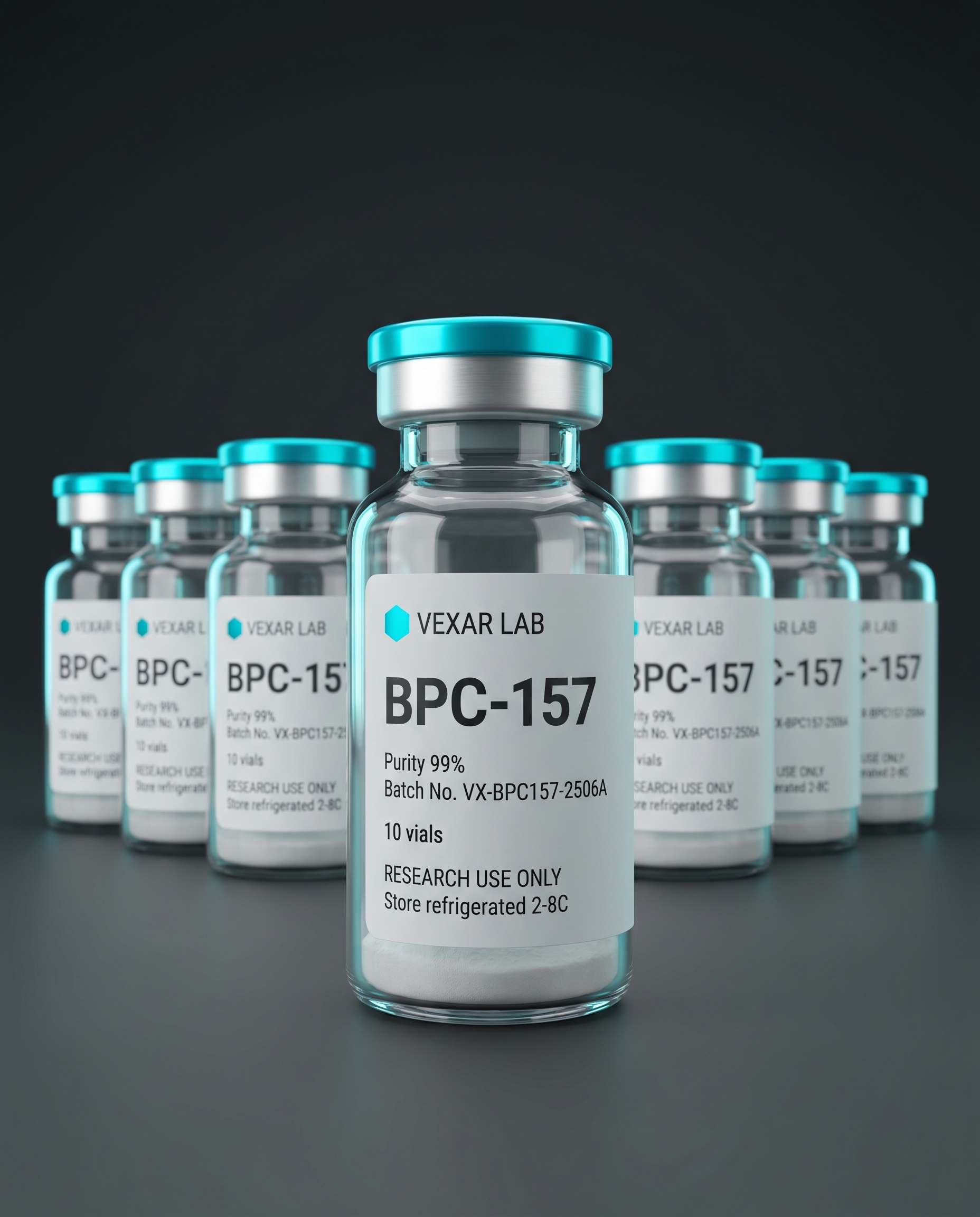 Vexar Lab BPC-157 research peptide, pack of 10 vials, for research use only