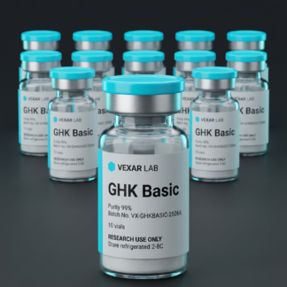 Vexar Lab GHK Basic research peptide, pack of 10 vials, for research use only