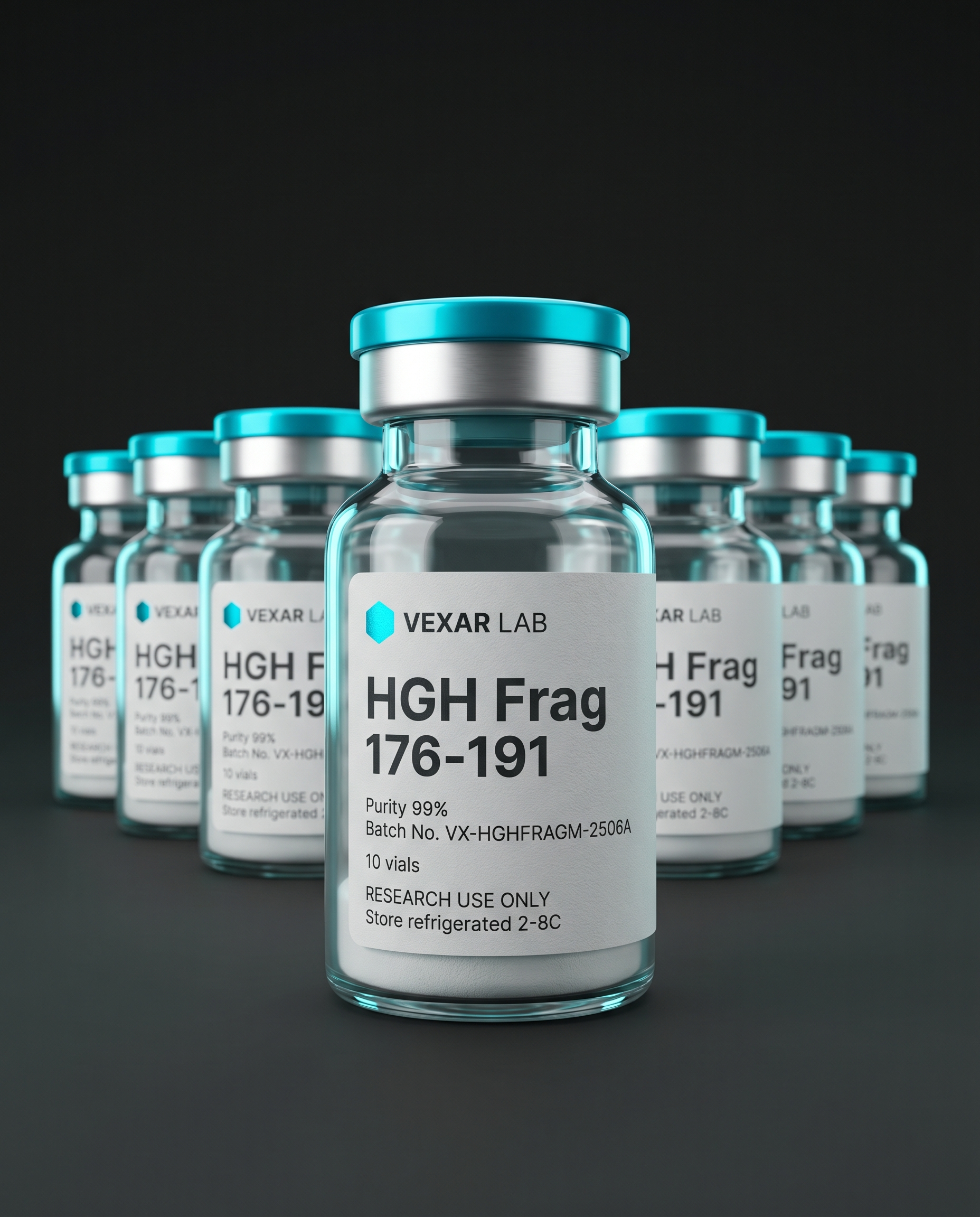 Vexar Lab HGH Frag 176-191 research peptide, pack of 10 vials, for research use only