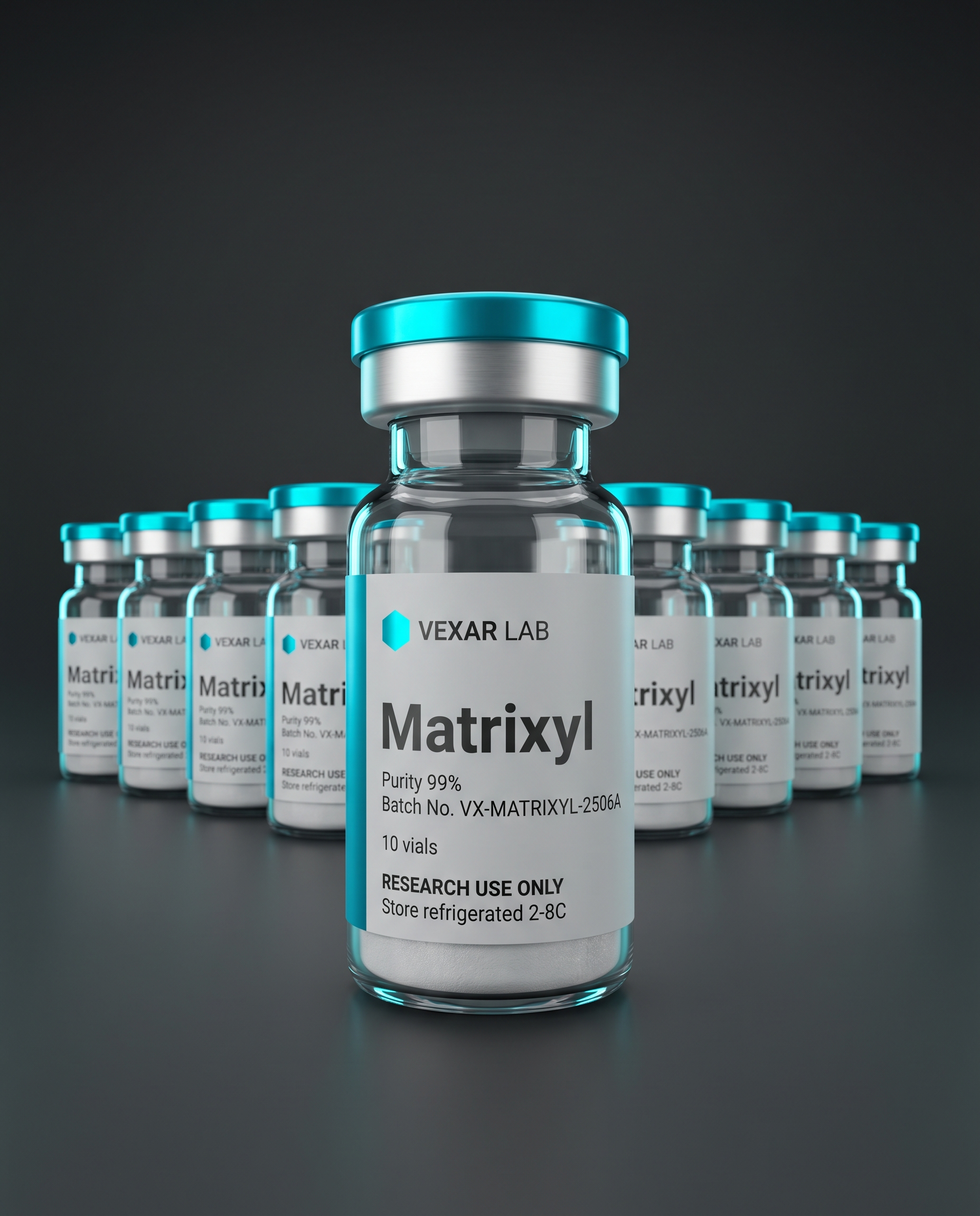 Vexar Lab Matrixyl research peptide, pack of 10 vials, for research use only
