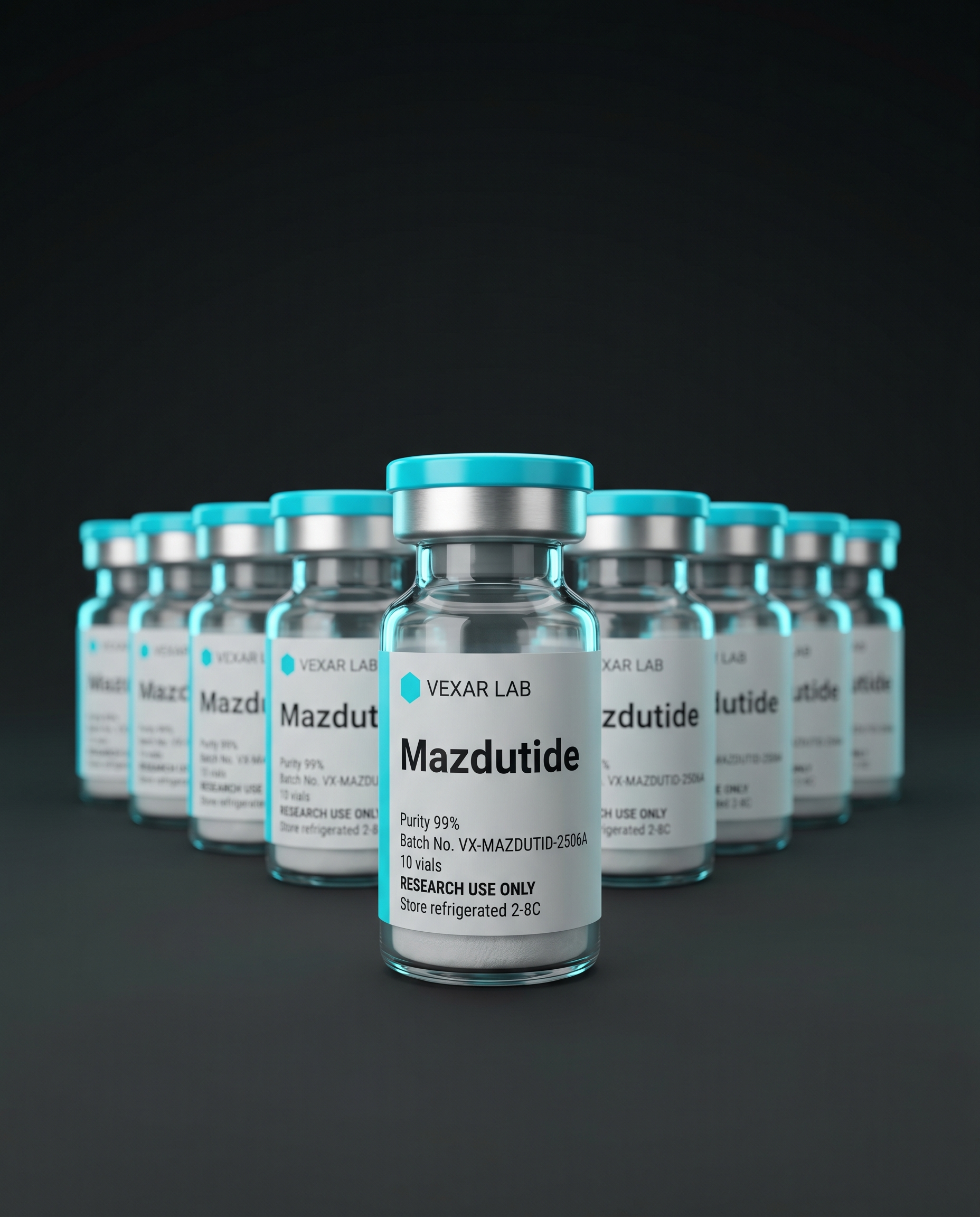 Vexar Lab Mazdutide research peptide, pack of 10 vials, for research use only