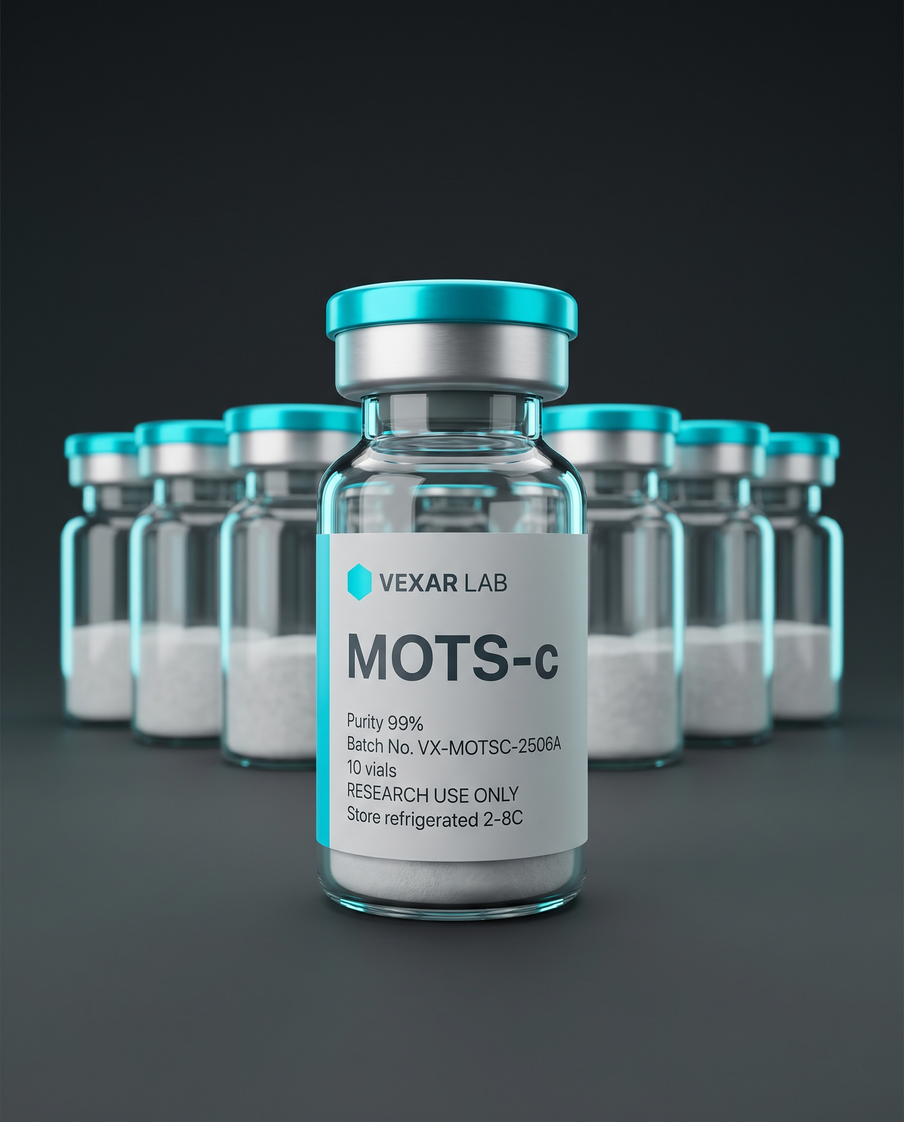 Vexar Lab MOTS-c research peptide, pack of 10 vials, for research use only