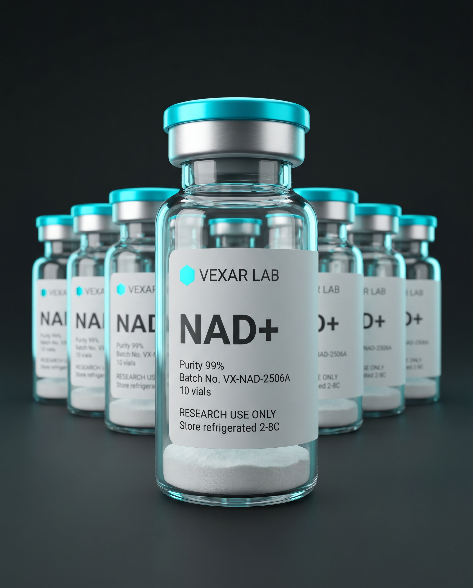 Vexar Lab NAD+ research peptide, pack of 10 vials, for research use only