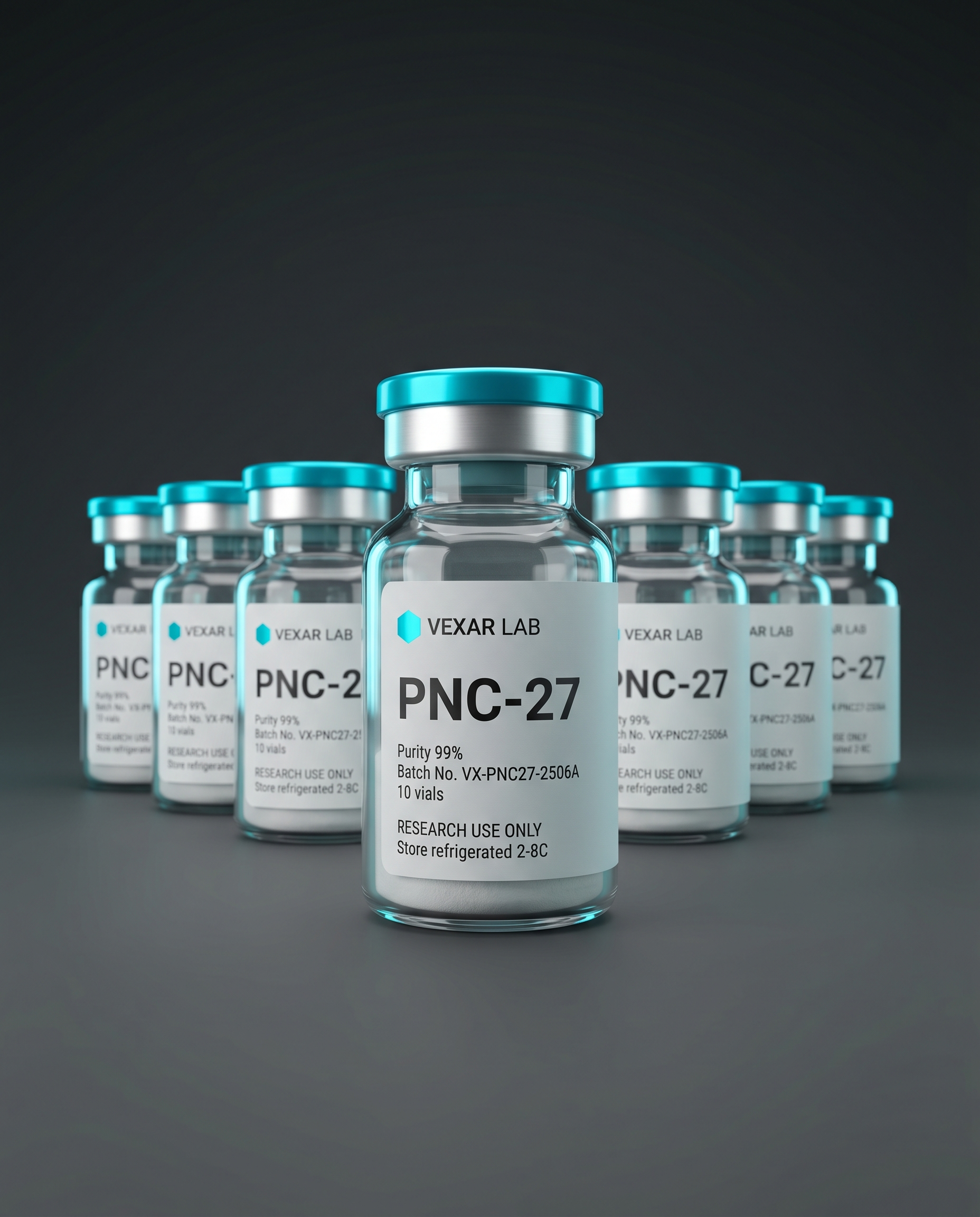Vexar Lab PNC-27 research peptide, pack of 10 vials, for research use only