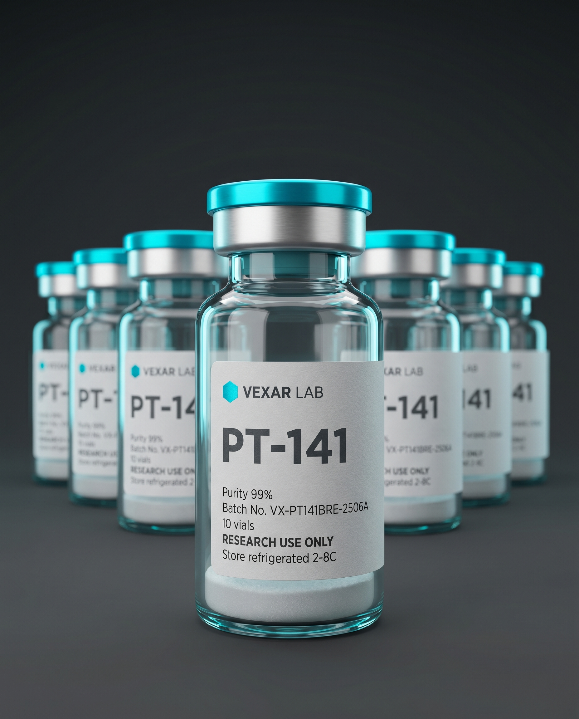 Vexar Lab PT-141 research peptide, pack of 10 vials, for research use only