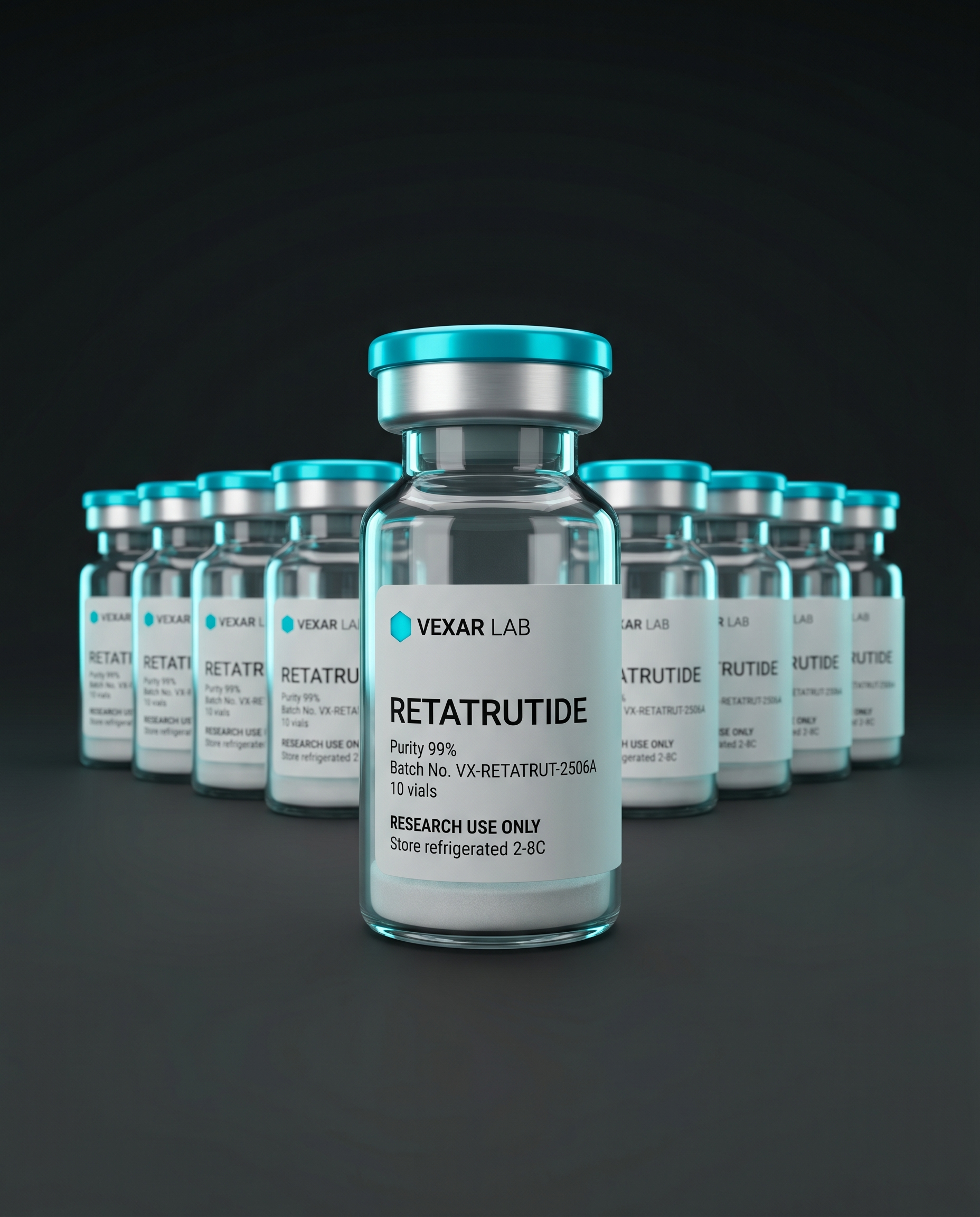 Vexar Lab Retatrutide research peptide, pack of 10 vials, for research use only