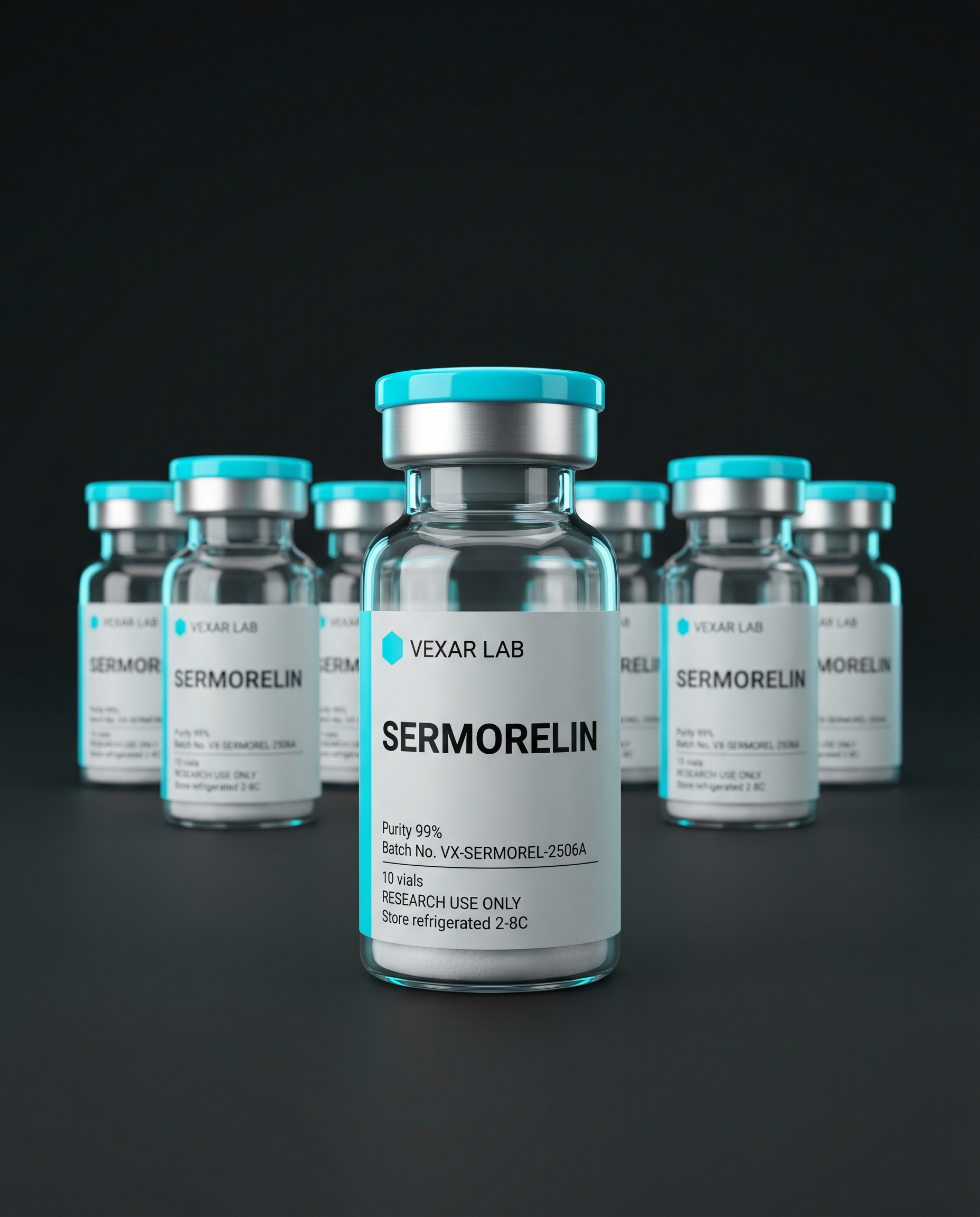 Vexar Lab Sermorelin research peptide, pack of 10 vials, for research use only