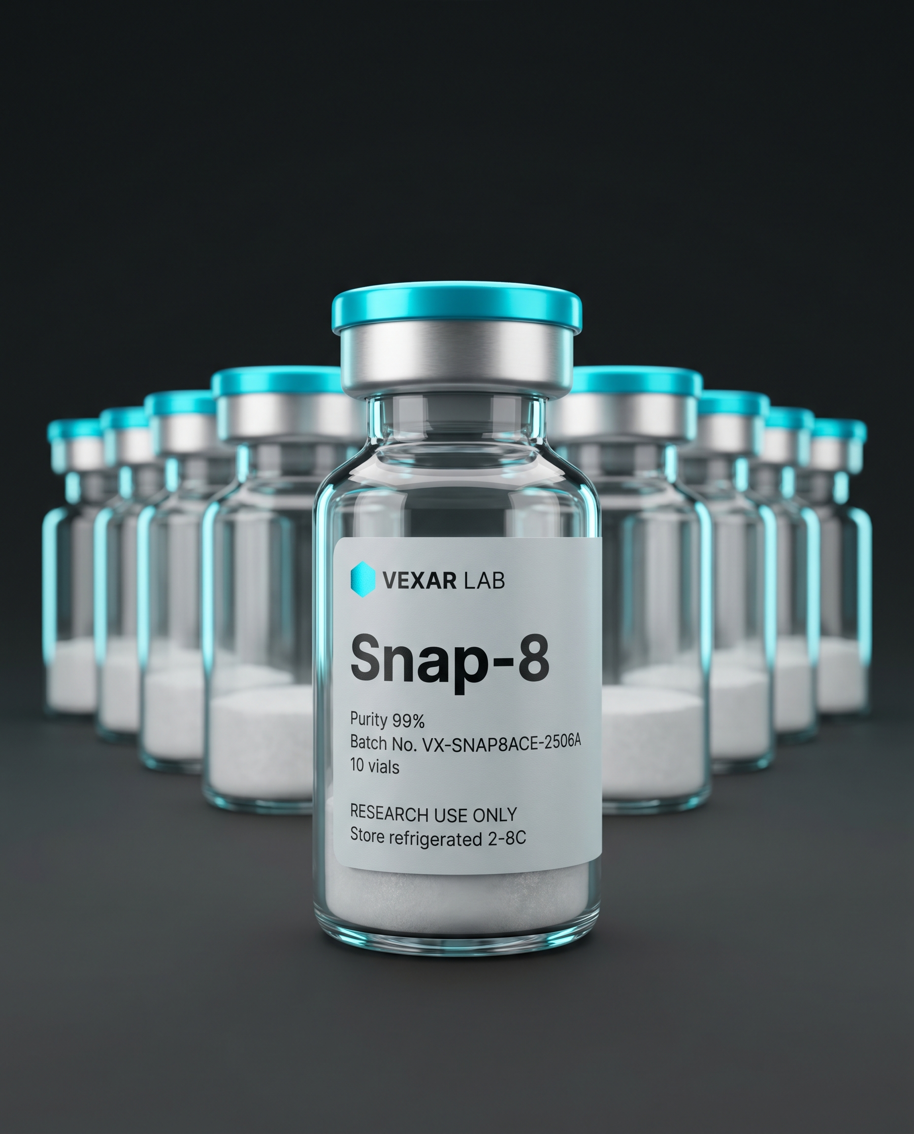 Vexar Lab Snap-8 research peptide, pack of 10 vials, for research use only