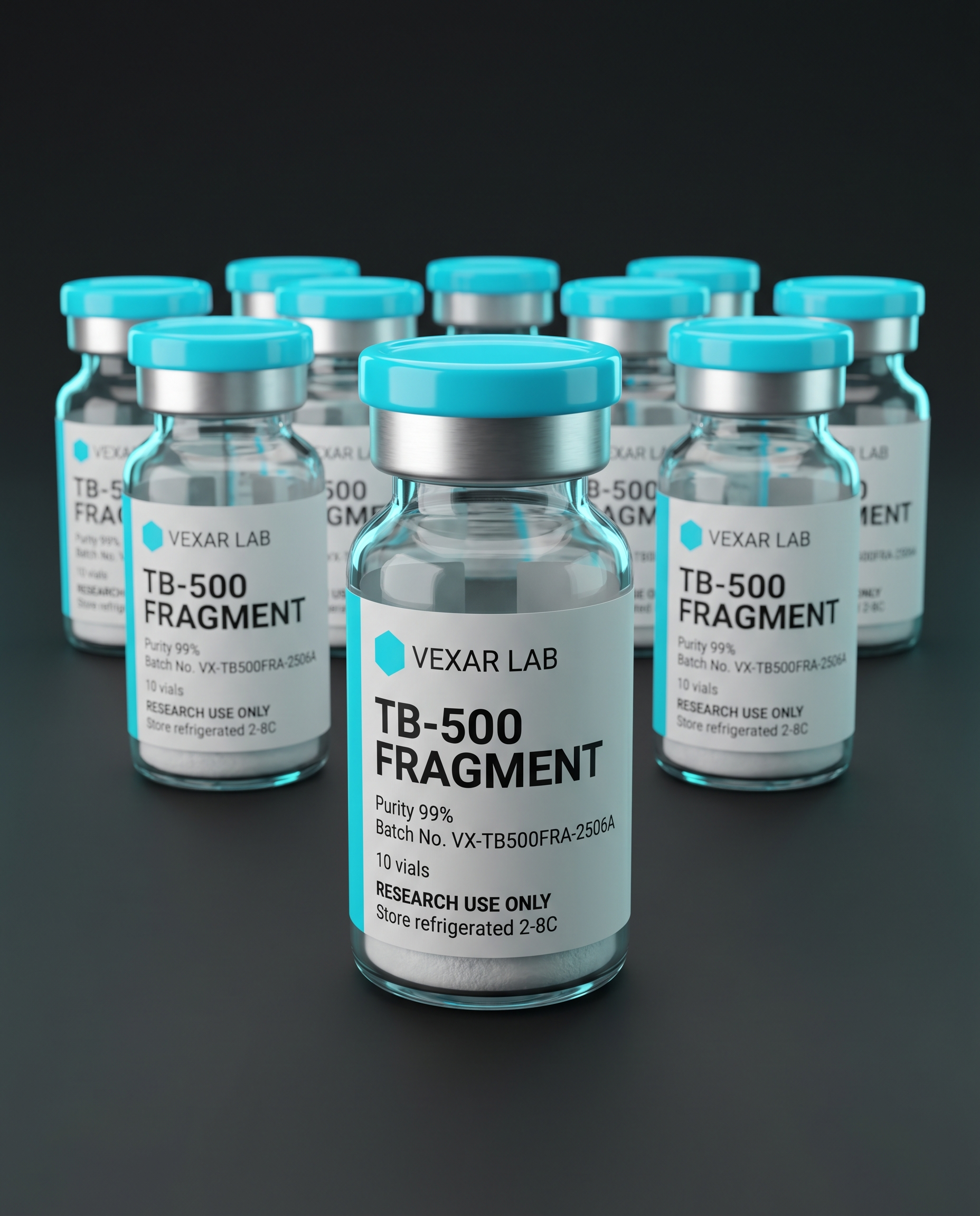 Vexar Lab TB-500 Fragment research peptide, pack of 10 vials, for research use only